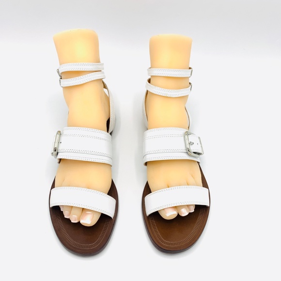 Via Spiga Sedana White Leather Sandals Sz 9M - Picture 2 of 6